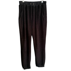 ROBERT GELLER Seconds | Black Terry Cloth Jogger Sweatpants | Medium